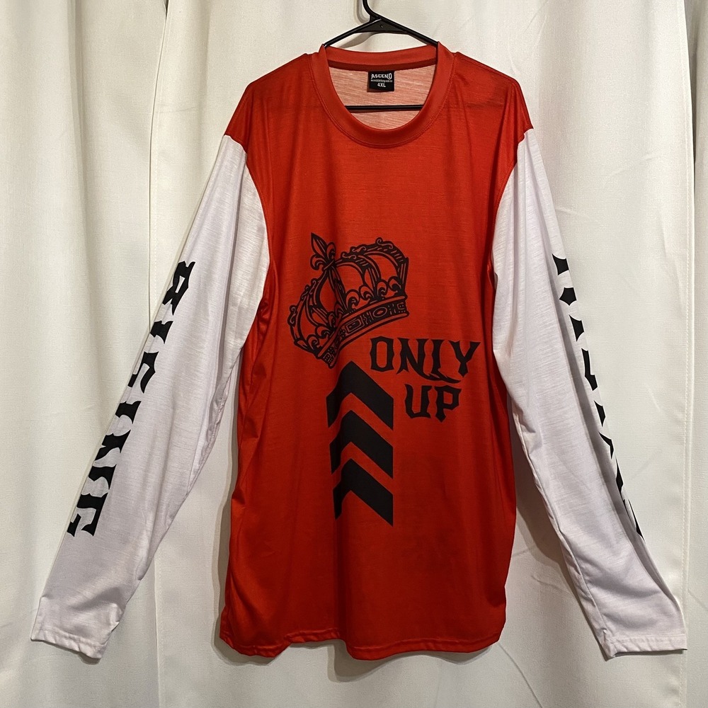 Ascend Clothing‎ Co. Only Up Long Sleeve Rising Red Shirt Christian Unisex 4XL